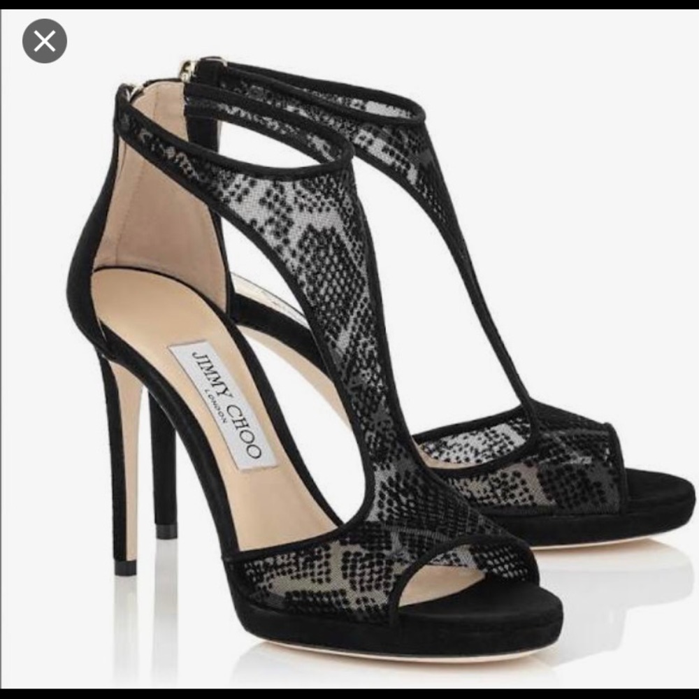 Jimmy Choo black velvet heels!